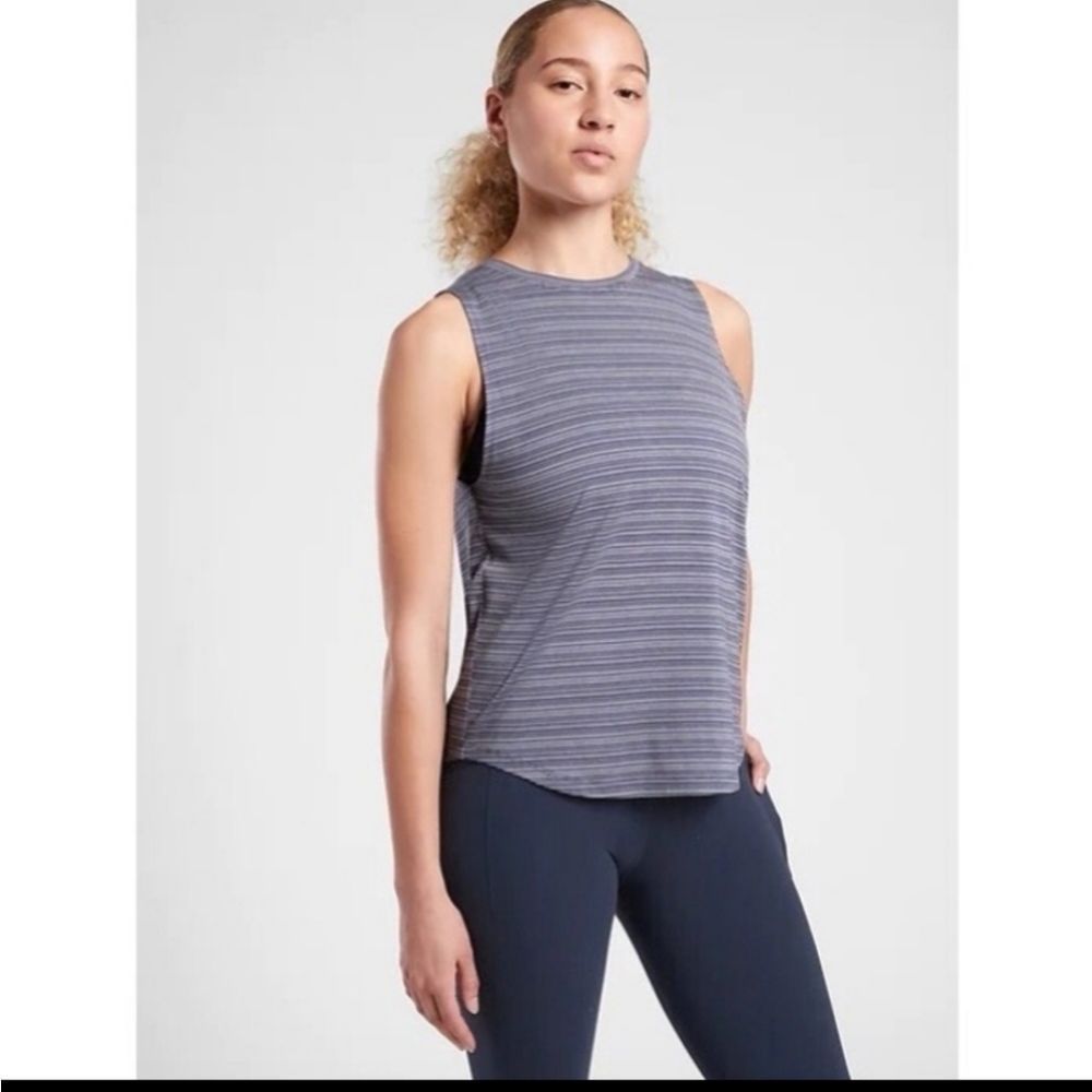 Athleta Cloudlight Striped Muscle Tank